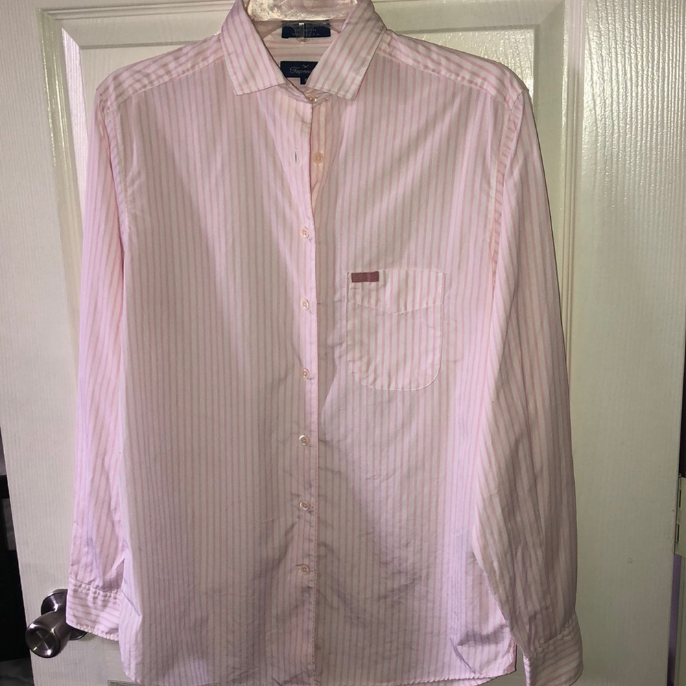 Like new faconnable button down stripe shirt